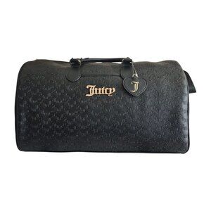 Juicy Couture Black Embossed Logo Duffle Bag NWT